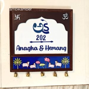 Pichwai Art Plate with Metal Bells