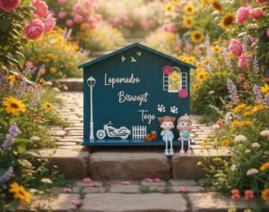 Hut Plate with couple dolls