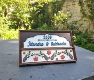 Peacock Madhubani Board