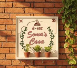 Shelf Nameplate with Mini pots